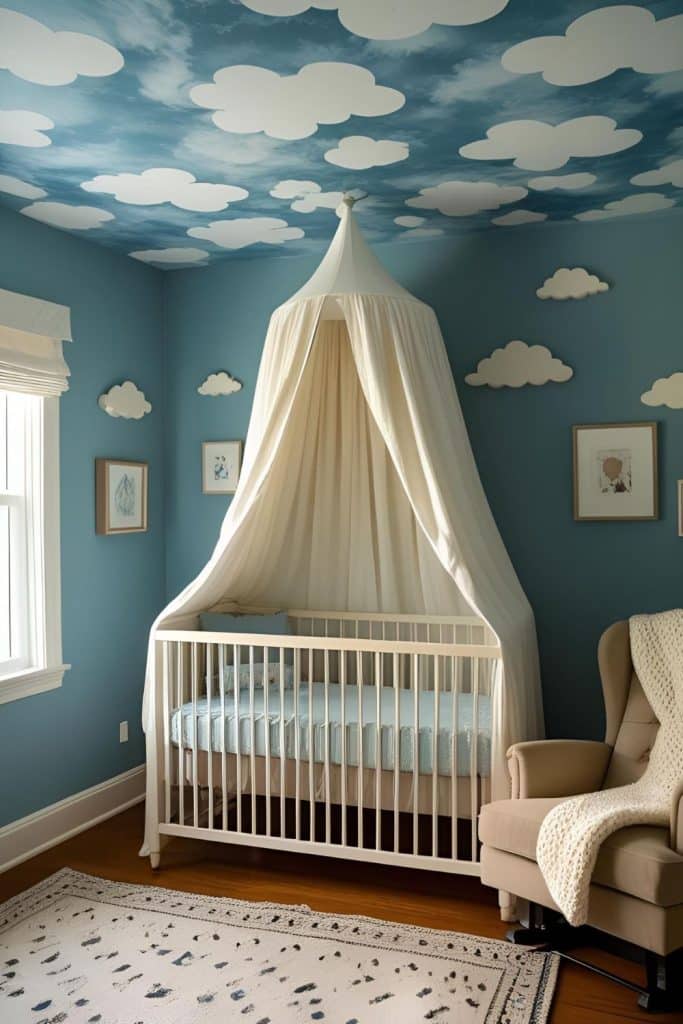 wallpapered ceilings